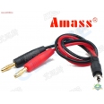AMASS 正廠 火星塞-4mm 香蕉插頭、16AWG專用充電線(30cm)